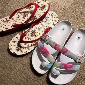 2 pair Sandals